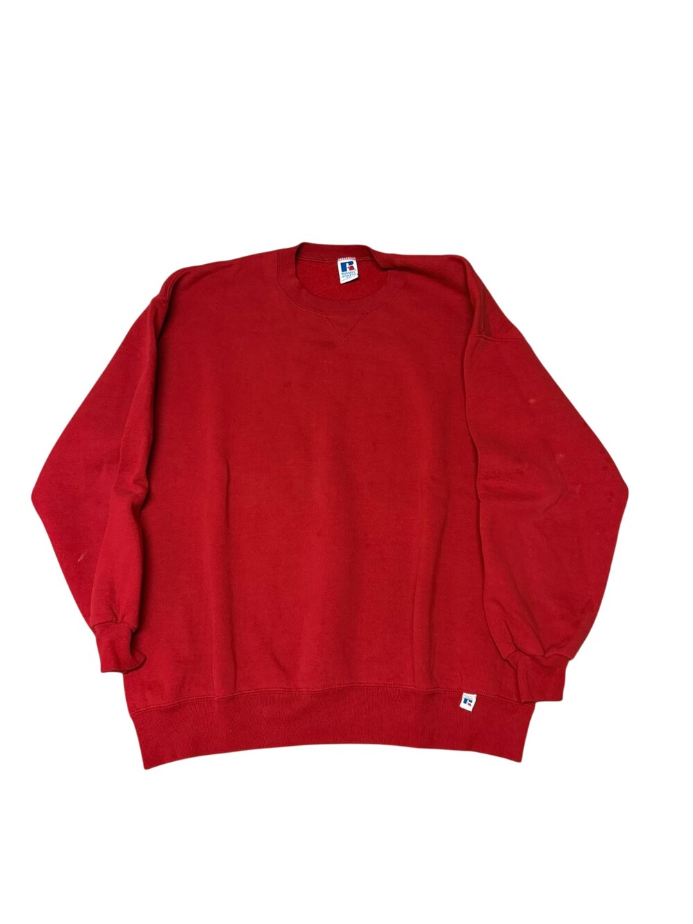 Vintage Russell Athletic Sweatshirt Mens 2XL Red Fleece Crewneck Made USA